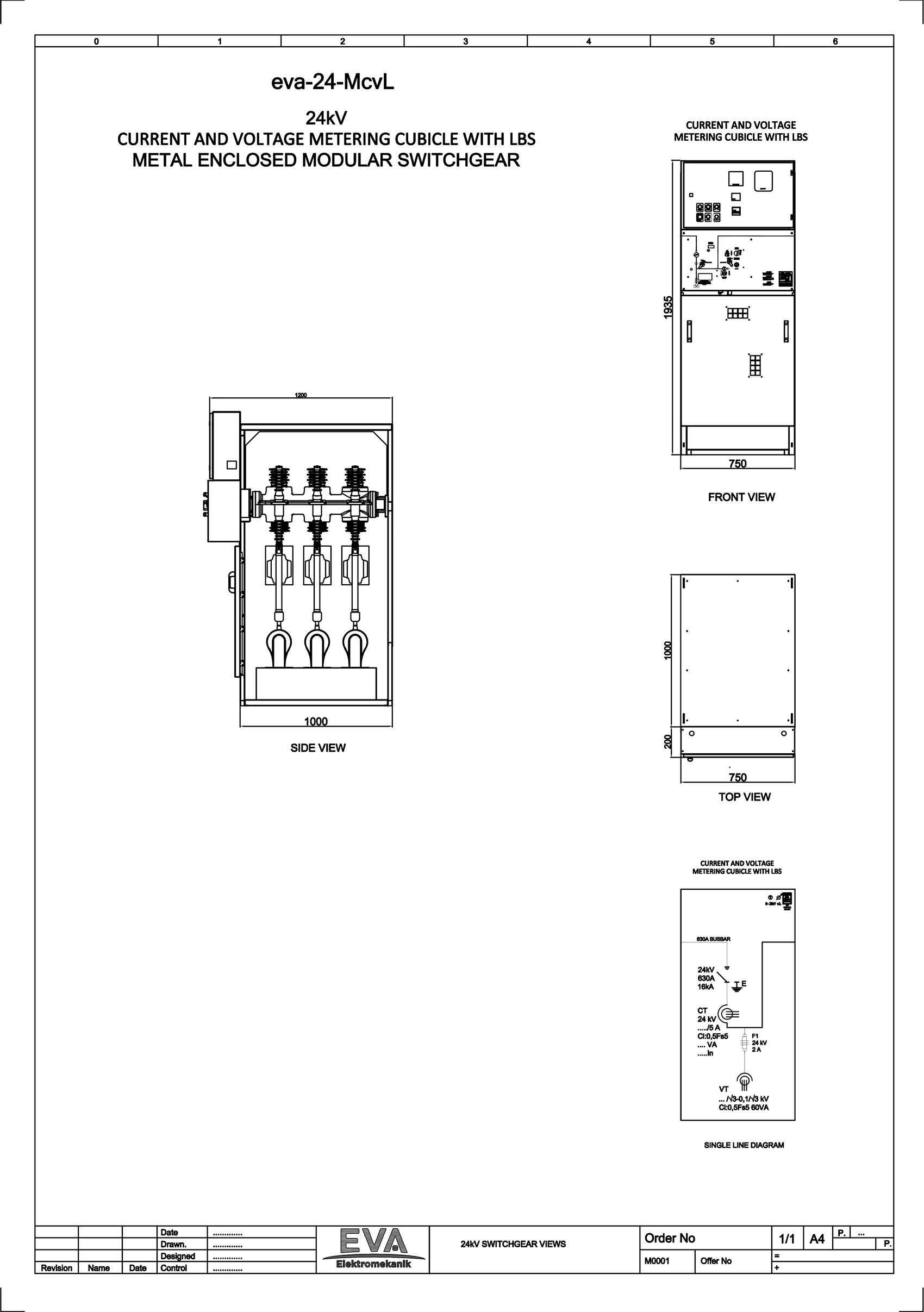 Current and Voltage Metering Cubicle with Load Break Switch (LBS)