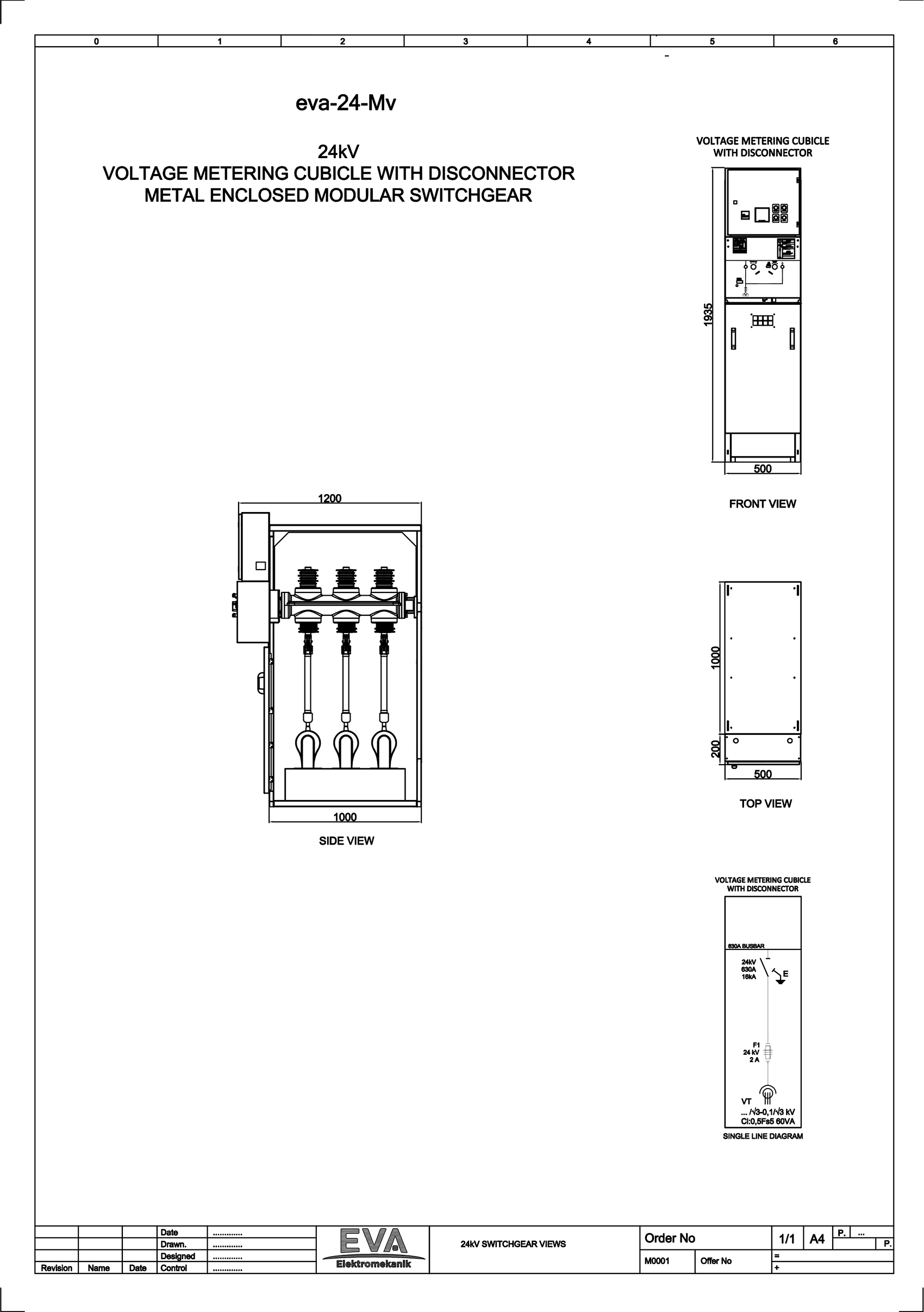 Voltage Metering Cubicle with Disconnector