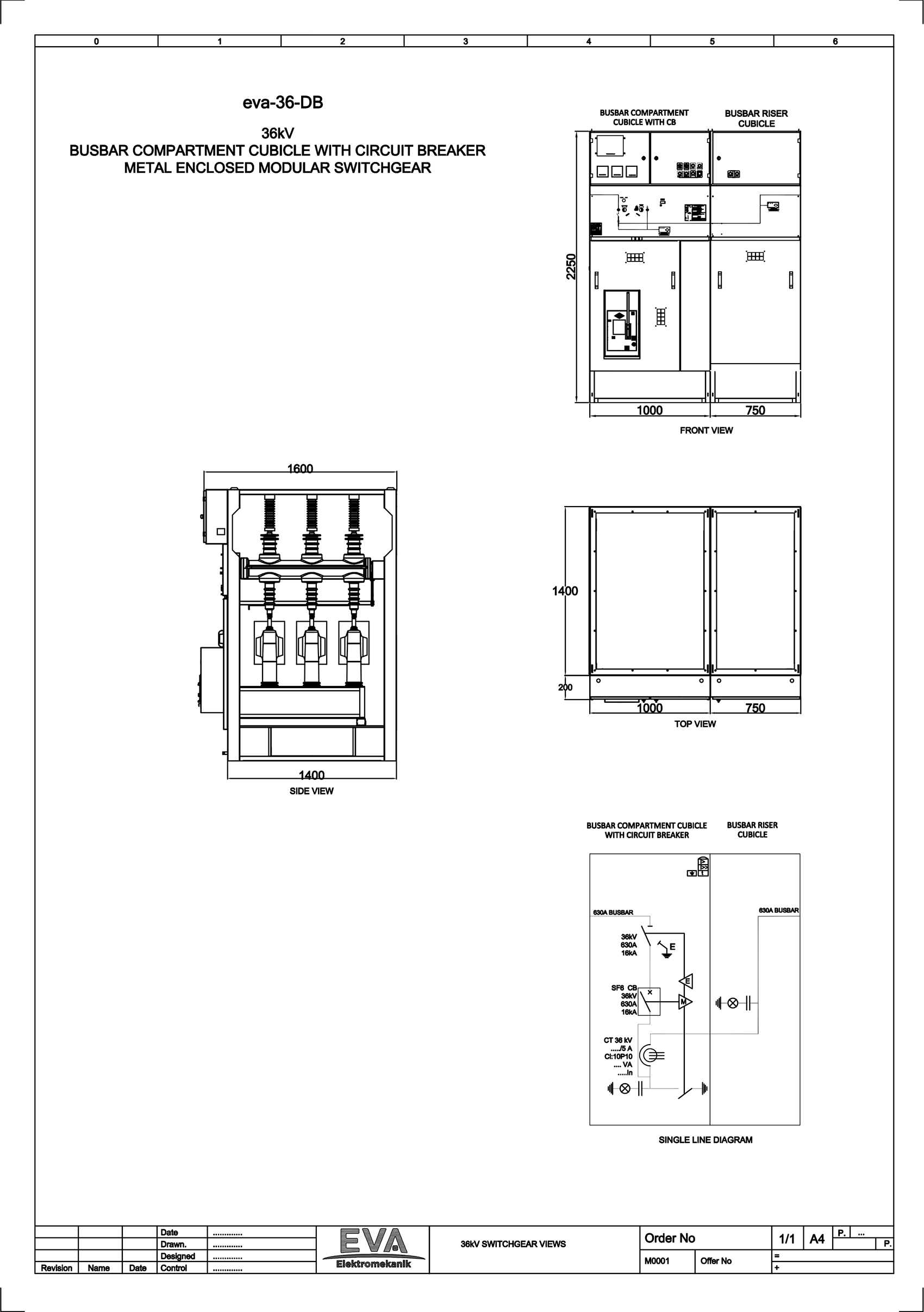 Busbar Compartment Cubicle with Circuit Breaker (CB)	