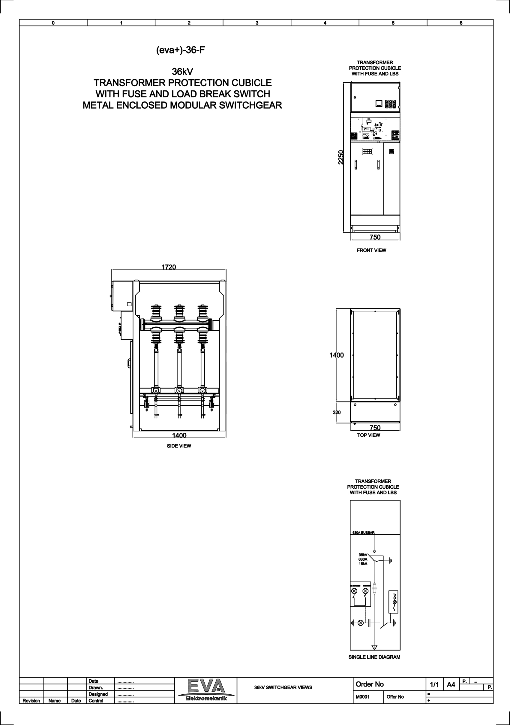 Transformer Protection Cubicle with Fuse and Load Break Switch (LBS)	