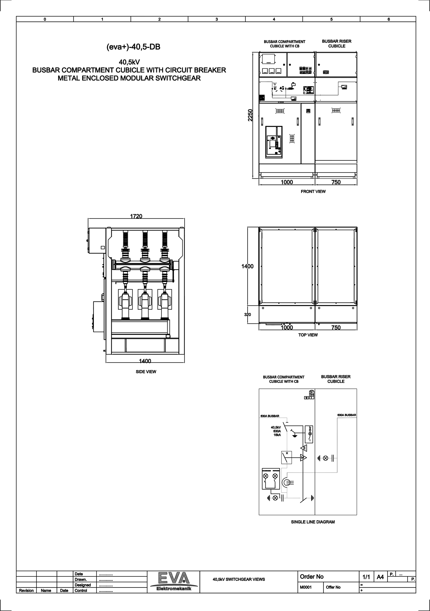 Busbar Compartment Cubicle with Circuit Breaker (CB)	