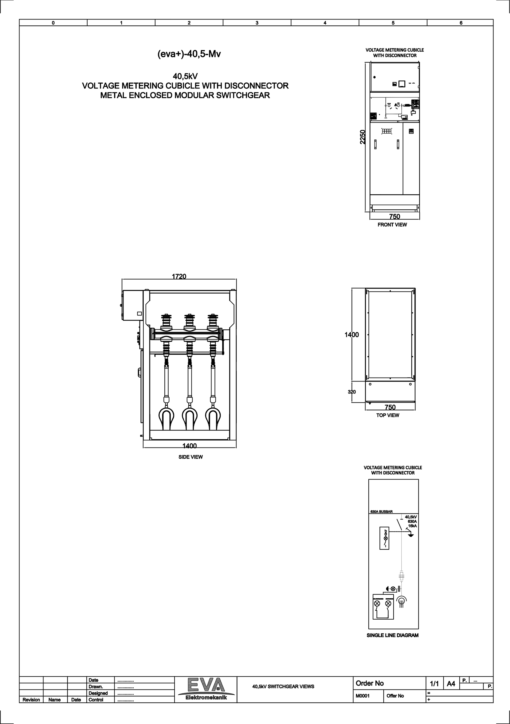 Voltage Metering Cubicle with Disconnector	